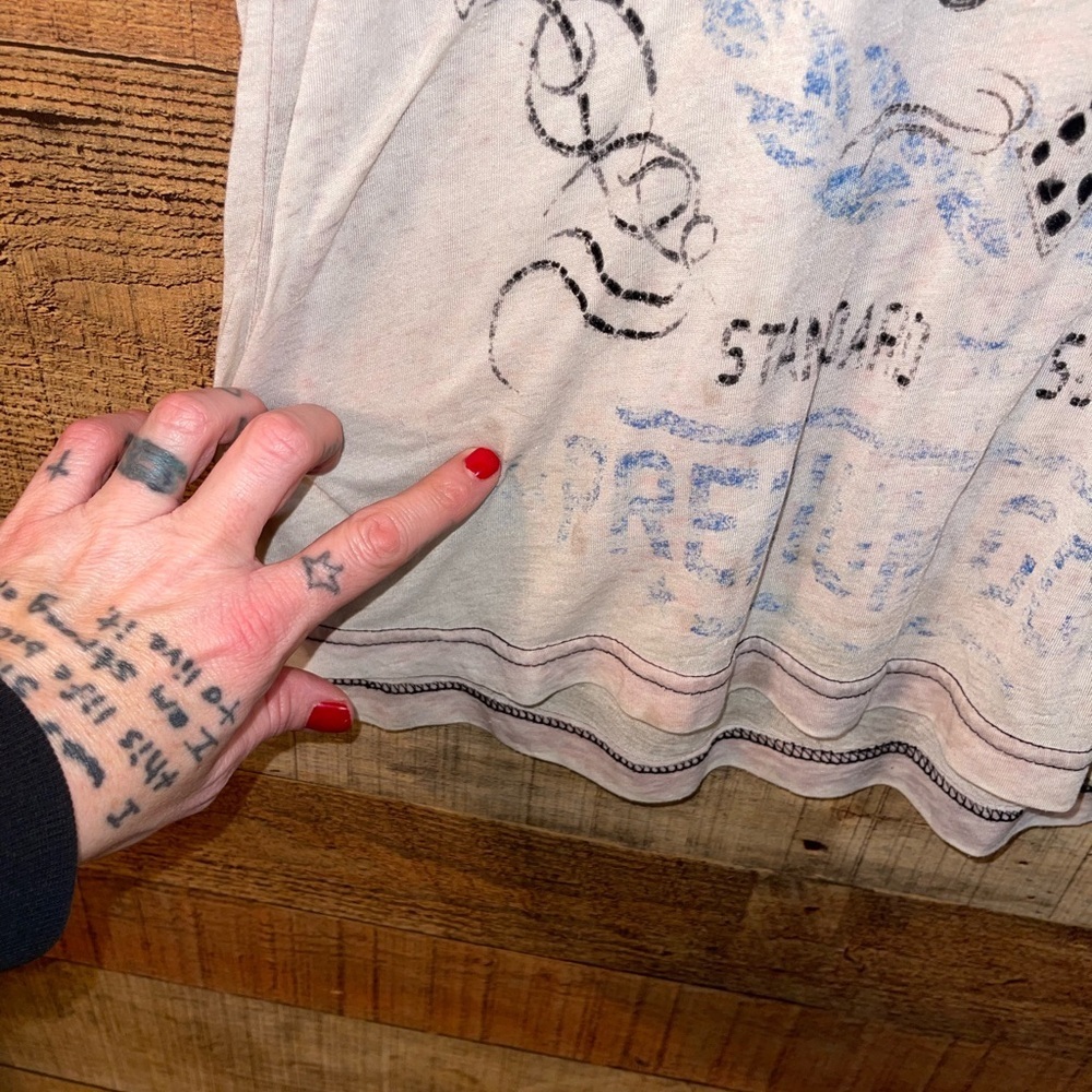 Affliction Raw State Redemption Skull and Wings sheer Y2K 90s vintage shirt - Picture 3 of 11